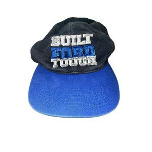 Vintage Built Ford Tough Two Tone Snapback Plastic Hat Cap Baseball Truck Car
